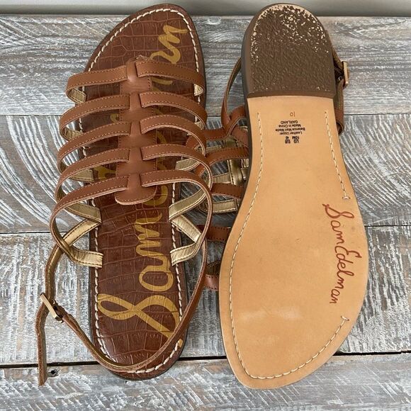 Sam Edelman-Garland Leather Cage Sandals (Size:10) - Picture 6 of 8